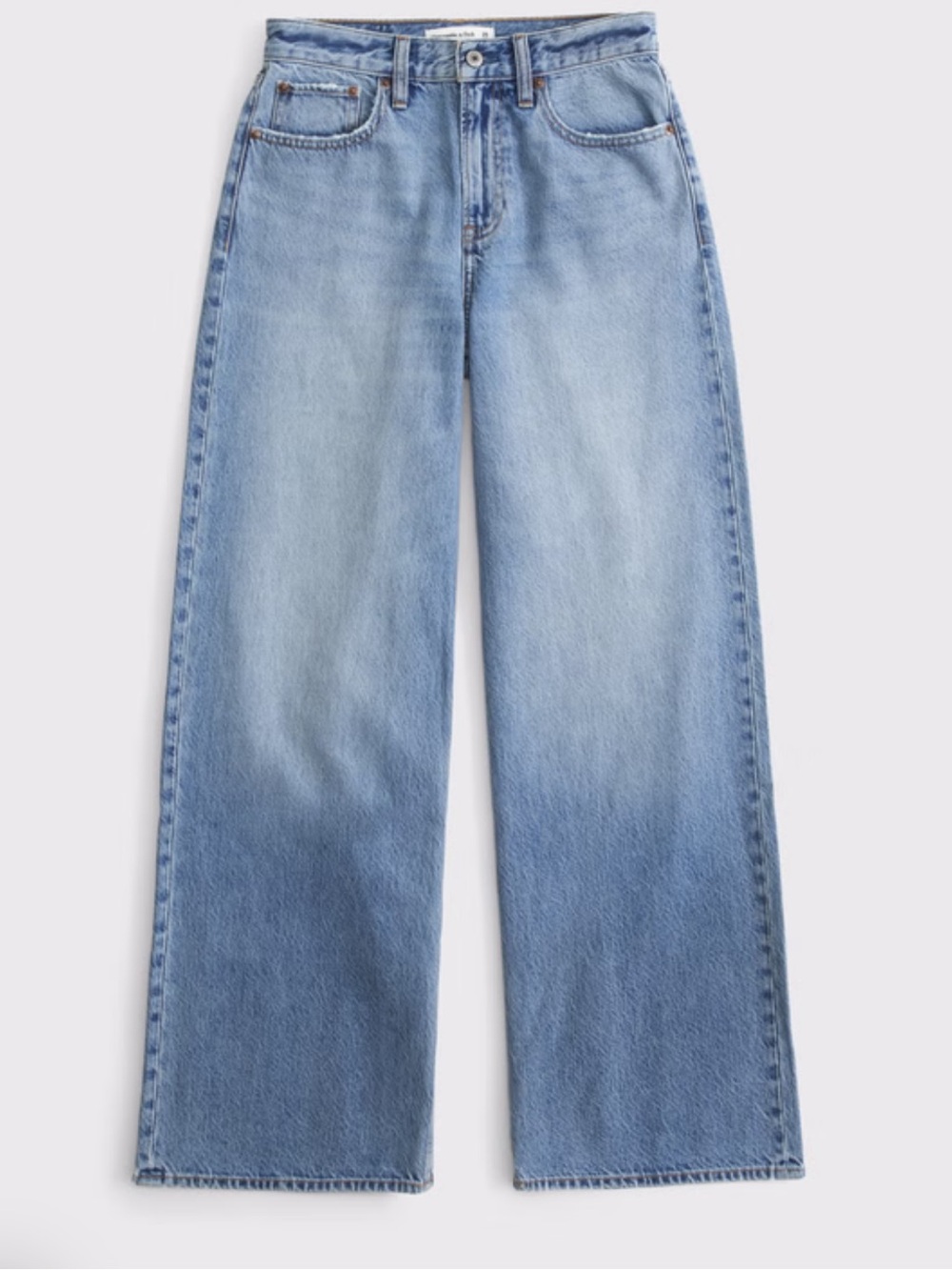 Abercrombie & Fitch Light Blue High-Rise Wide Leg Jeans